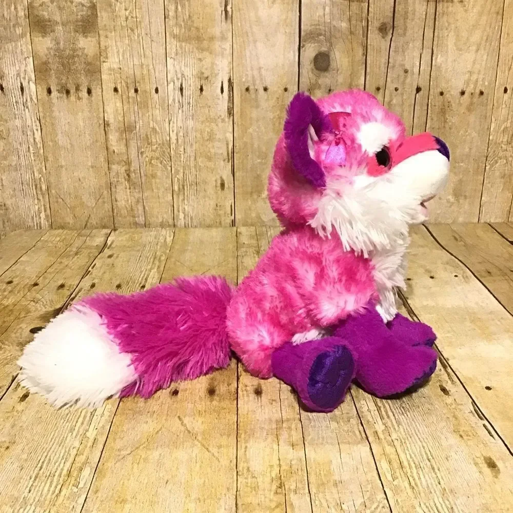 ‎Wild Republic Pink Purple Fox Plush 10”